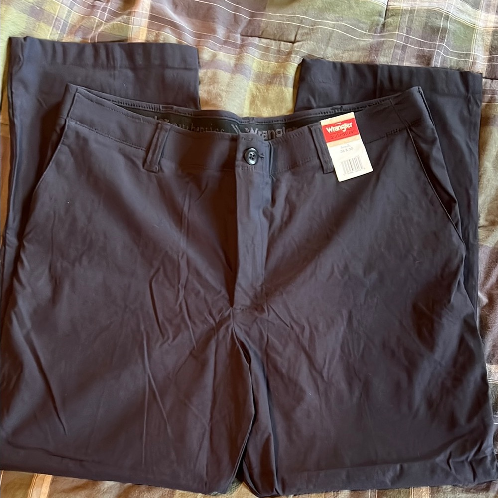 NWT Wrangler Authentics Black Pants 38x30